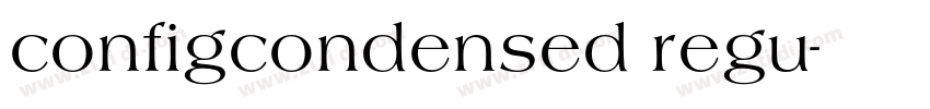 configcondensed regu字体转换